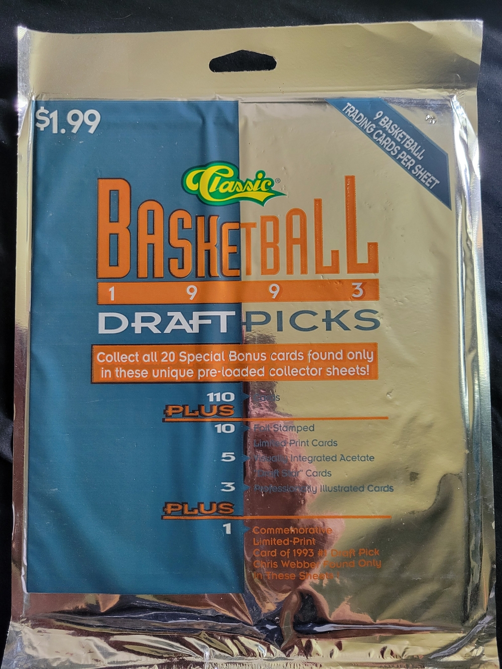 Classic Blue and Orange Basketball Trading Sheet